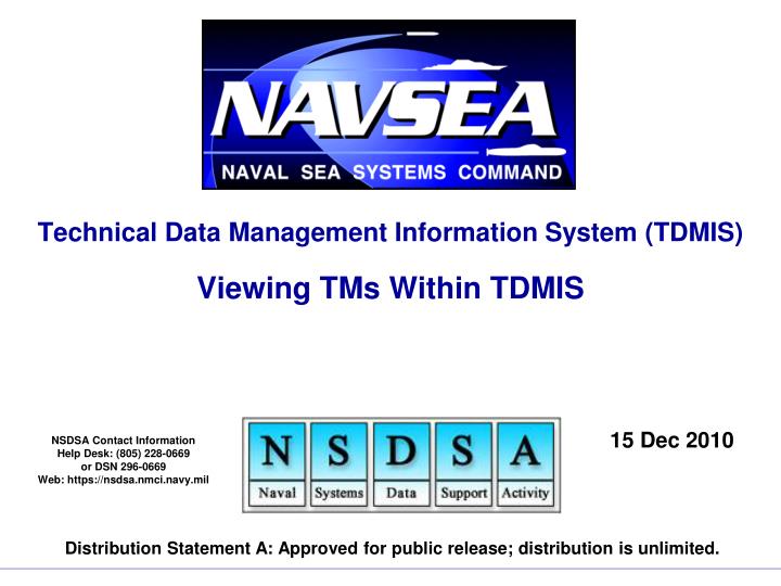 Ppt Technical Data Management Information System Tdmis Viewing