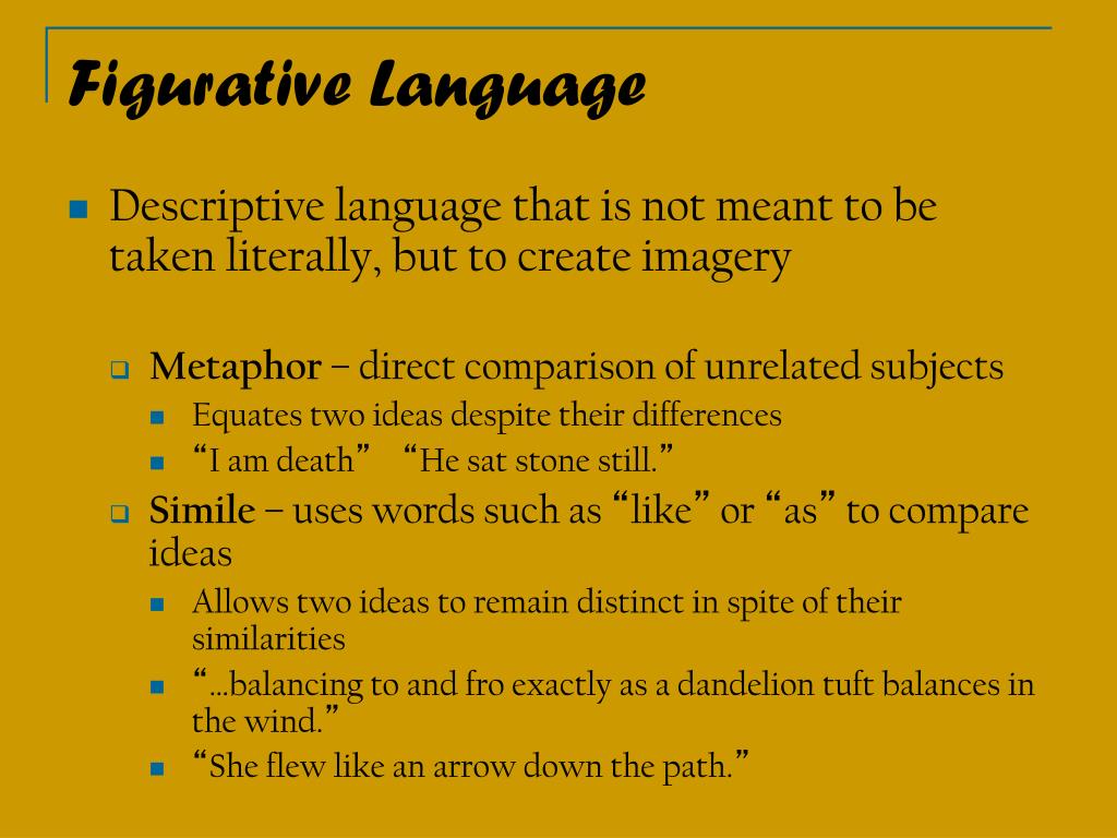 what does figurative language mean