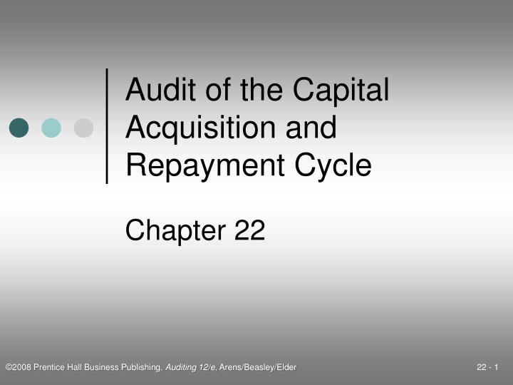PPT Audit Of The Capital Acquisition And Repayment Cycle