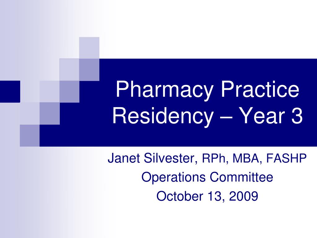 pharmacy residency presentation topics