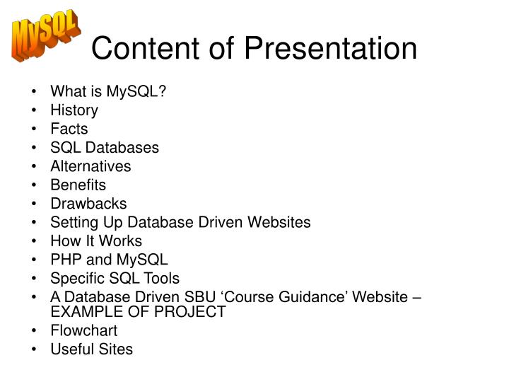 content of presentation meaning