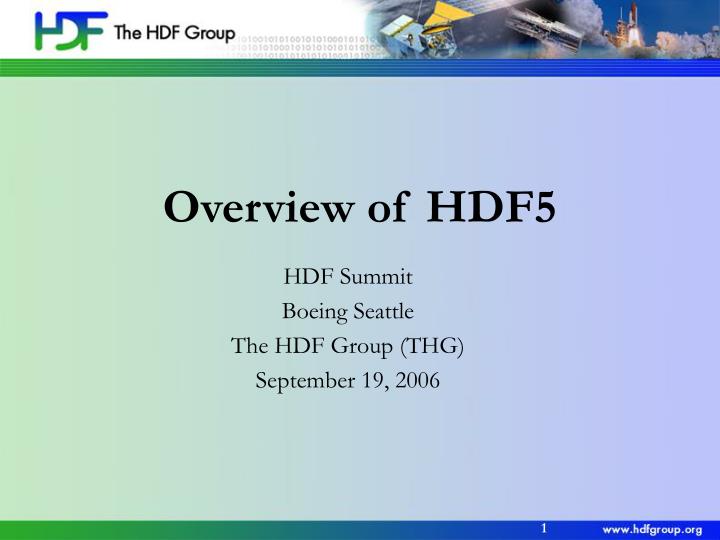 PPT - Overview of HDF5 PowerPoint Presentation, free download - ID:3380782