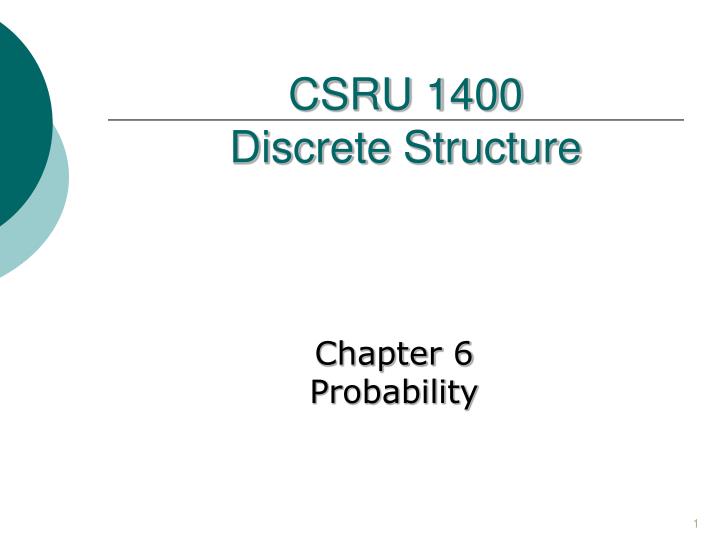 csru 1400 discrete structure n.