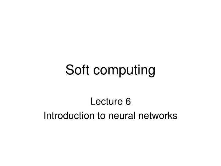 soft computing n.