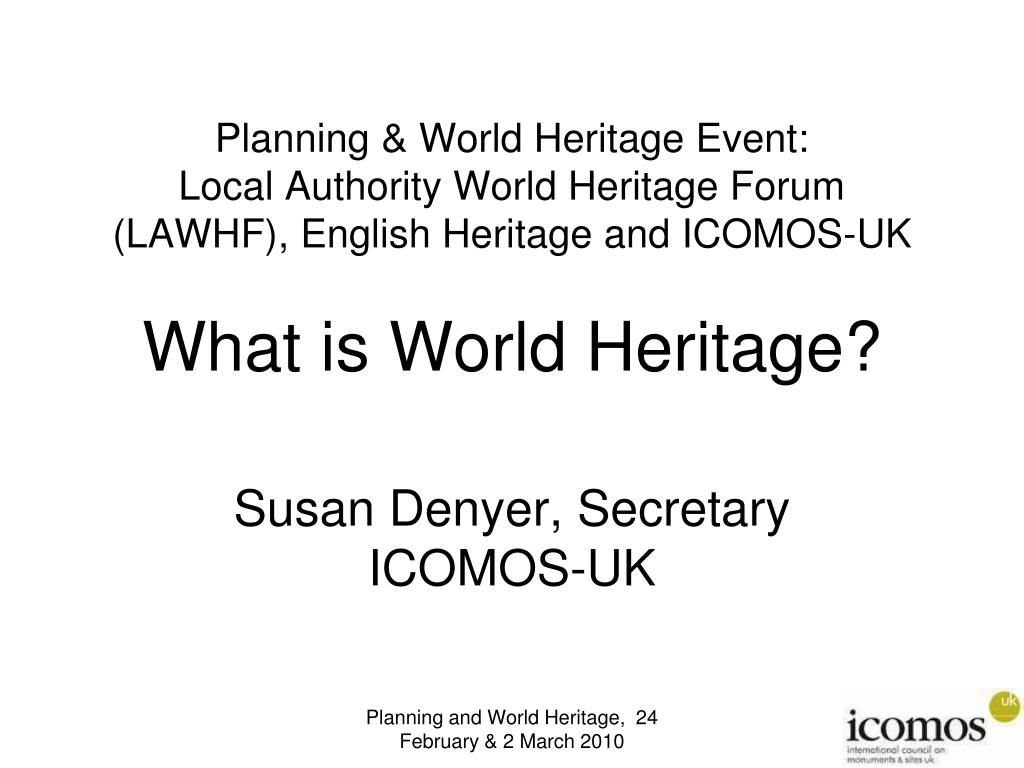 PPT to Newcastle upon Tyne ‘Planning and World Heritage