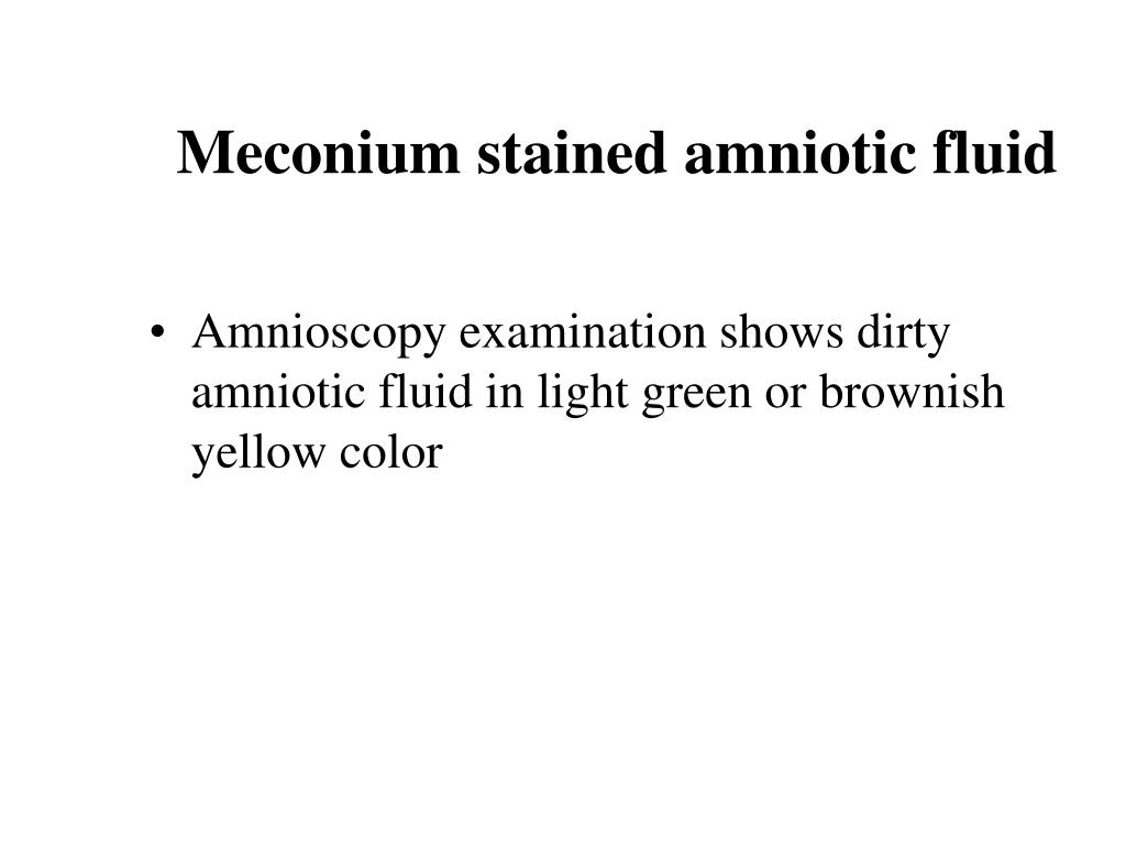 meconium in amniotic fluid