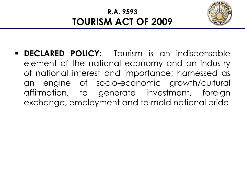 ra 9593 tourism act of 2009