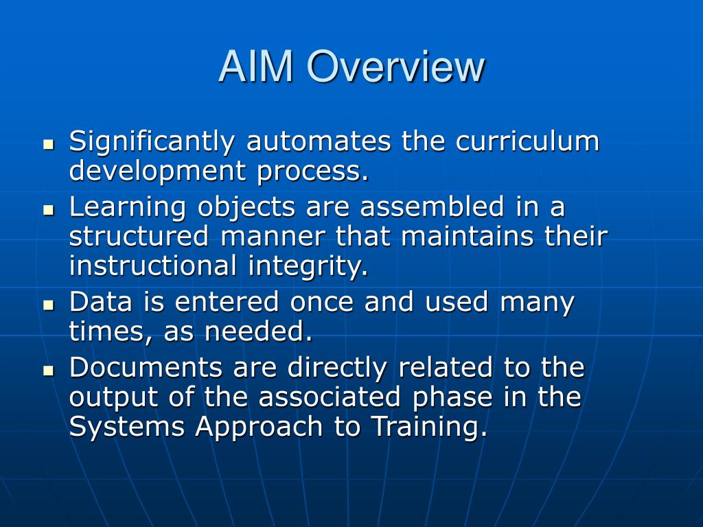 PPT - Curriculum Development Using AIM PowerPoint Presentation, free  download - ID:3385015