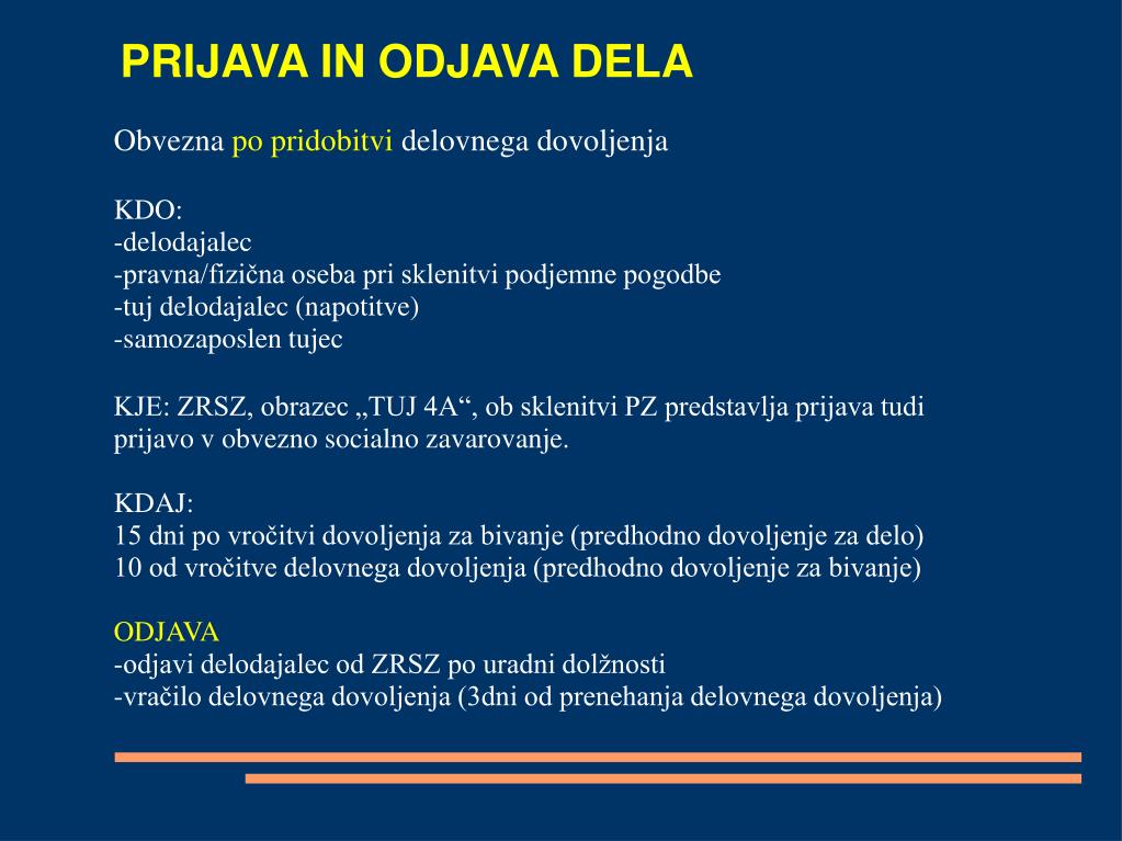 PPT - ZAPOSLOVANJE TUJCEV PowerPoint Presentation, free download -  ID:3386074