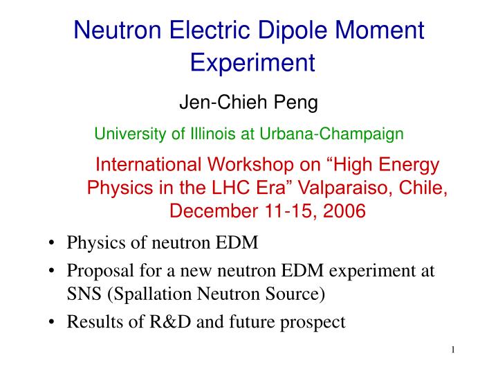 neutron electric dipole moment experiment n.