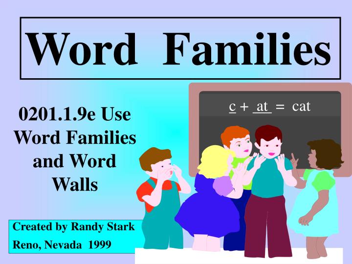 word families presentation