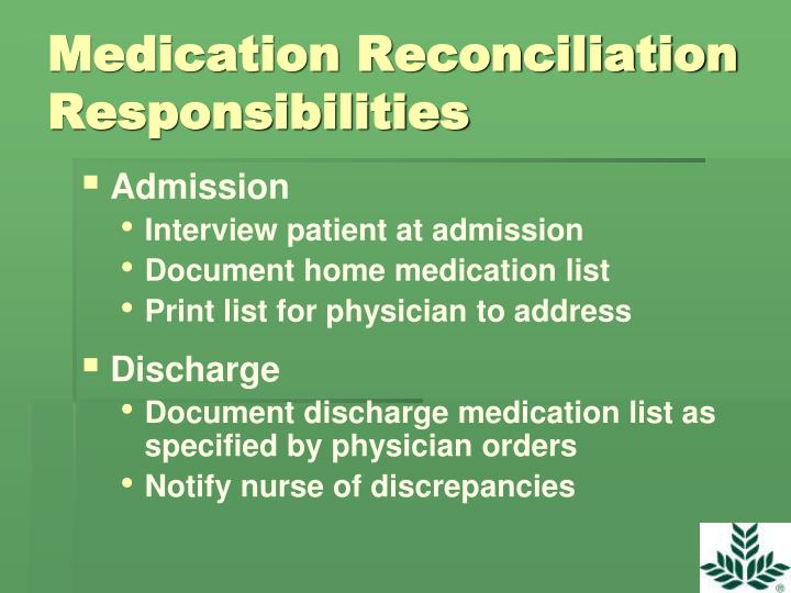 PPT Medication Reconciliation Pharmacy Integrated Model PowerPoint