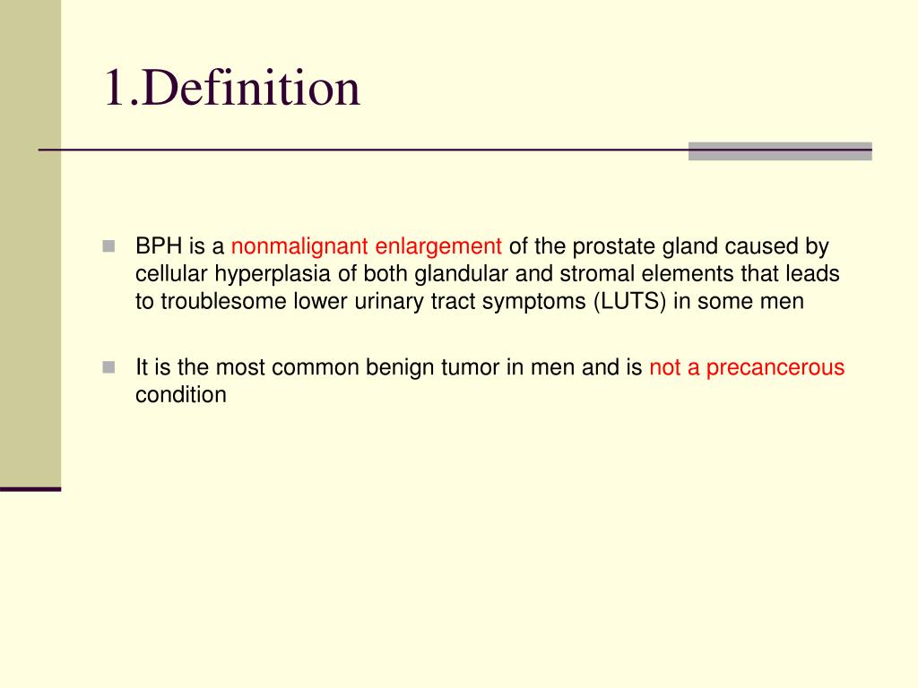 PPT - Urinary Obstruction & Benign Prostatic Hyperplasia ...