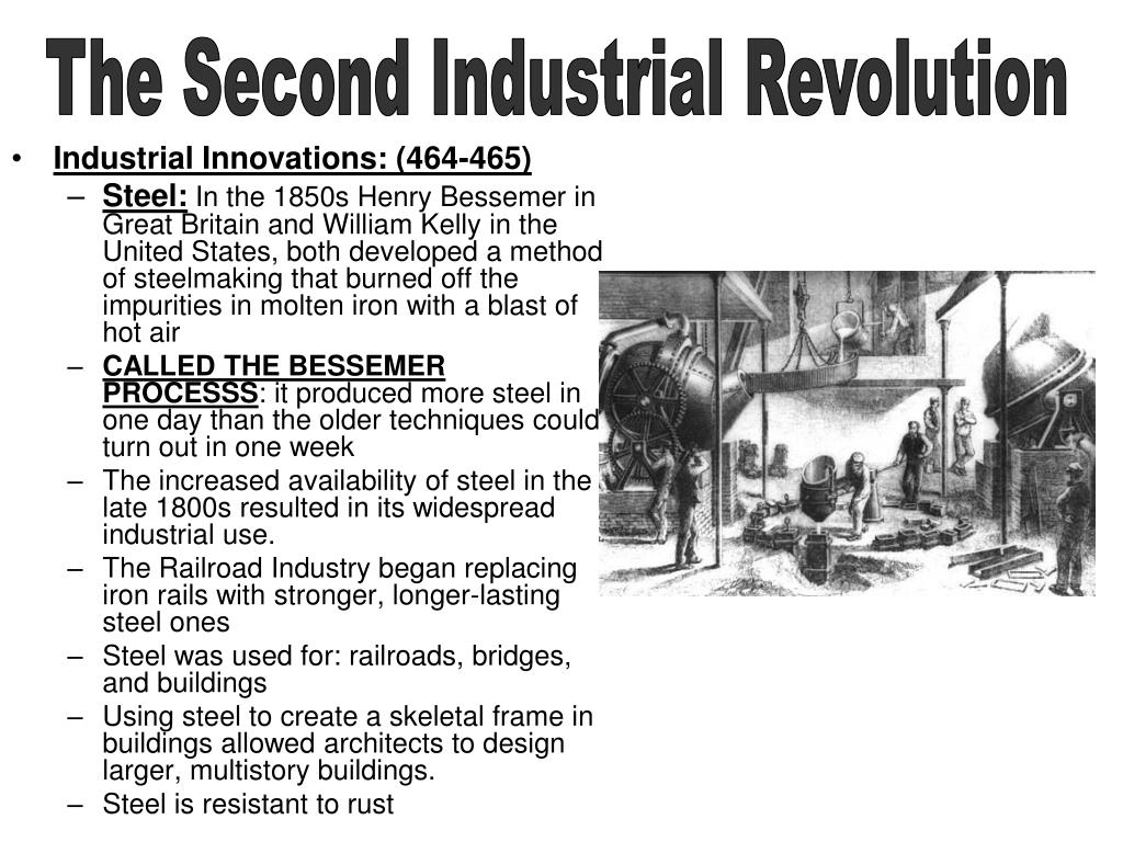 describe the second industrial revolution essay