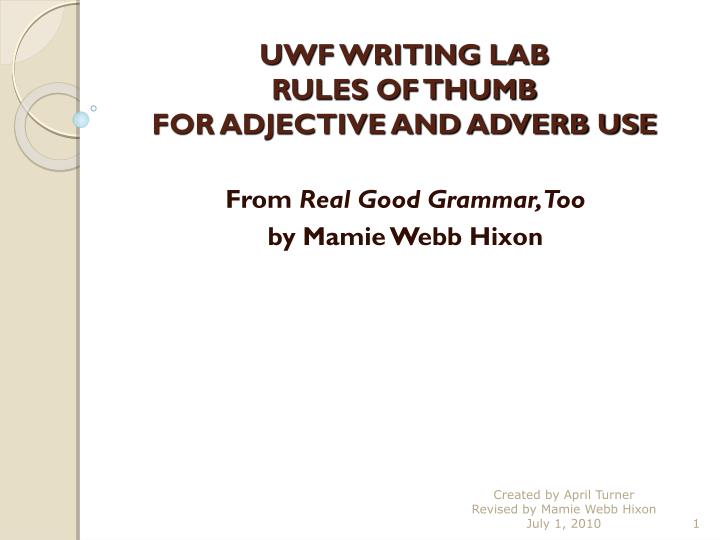 uwf writing lab