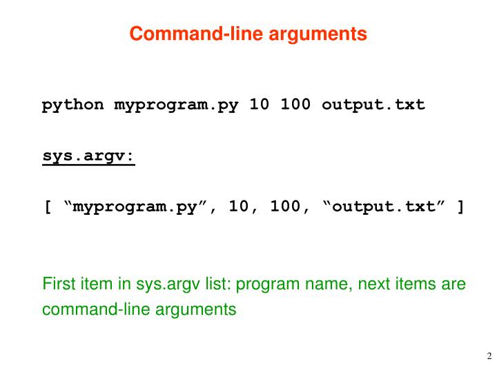 PPT - Command-line arguments PowerPoint Presentation, free download ...