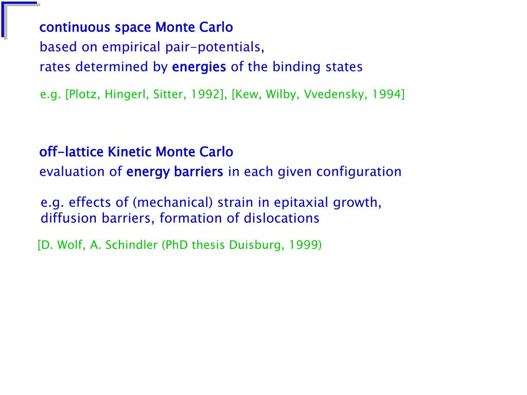 PPT - Off-lattice Kinetic Monte Carlo simulations of strained hetero ...