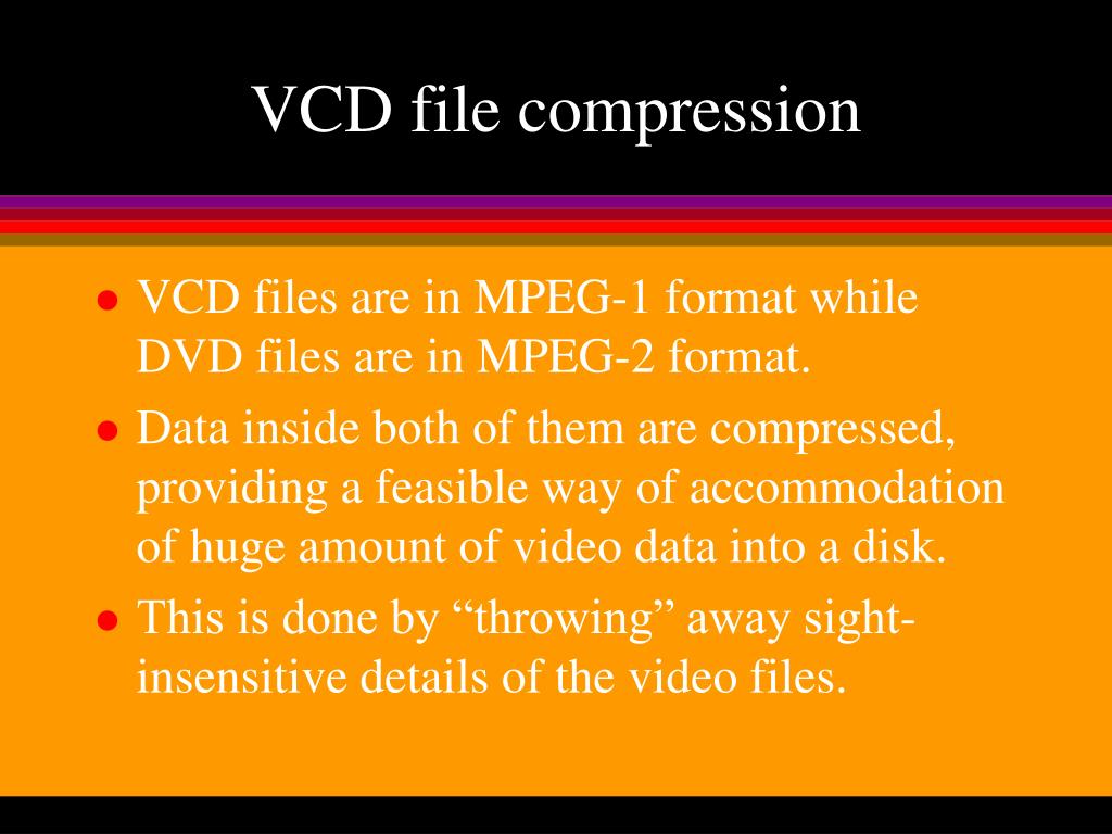 presentation format vcd