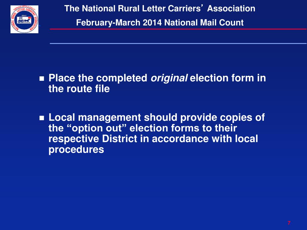 PPT - NATIONAL RURAL LETTER CARRIERS ’ ASSOCIATION February-March 2014 ...