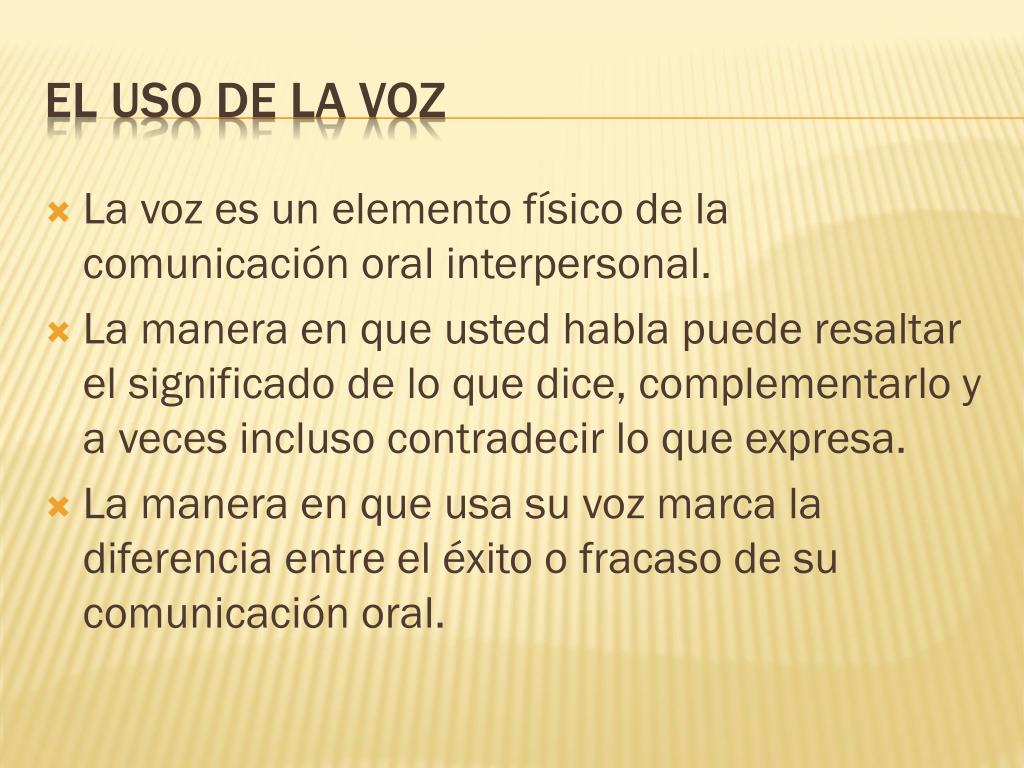 PPT - Módulo cuatro El uso de la voz PowerPoint Presentation, free ...