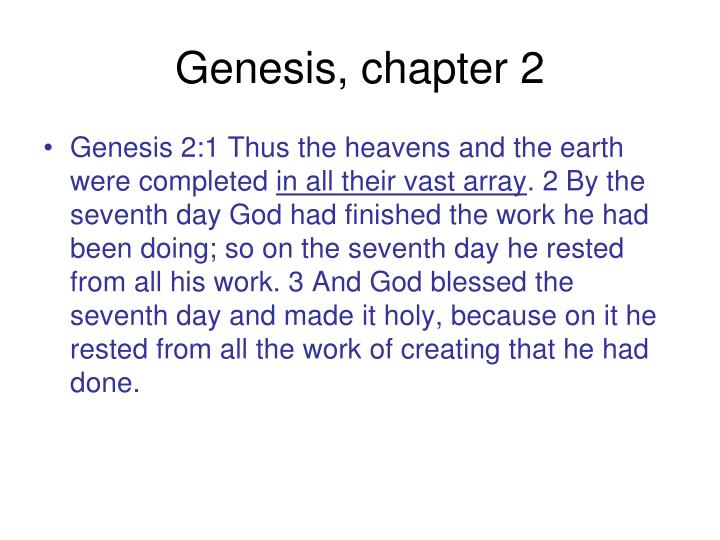 PPT - Genesis, chapter 2 PowerPoint Presentation, free download - ID