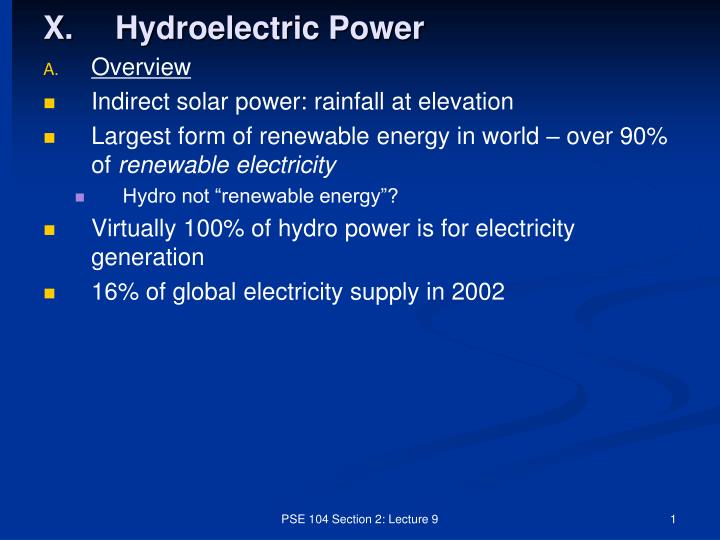 ppt hydroelectric power powerpoint presentation id 3393883 indirect form of solar energy