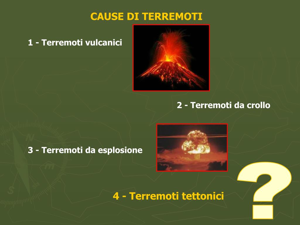 Terremoti tettonici top e vulcanici