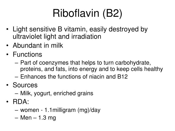 PPT Chapter 10 The Water Soluble Vitamins (WSV) B vitamins and