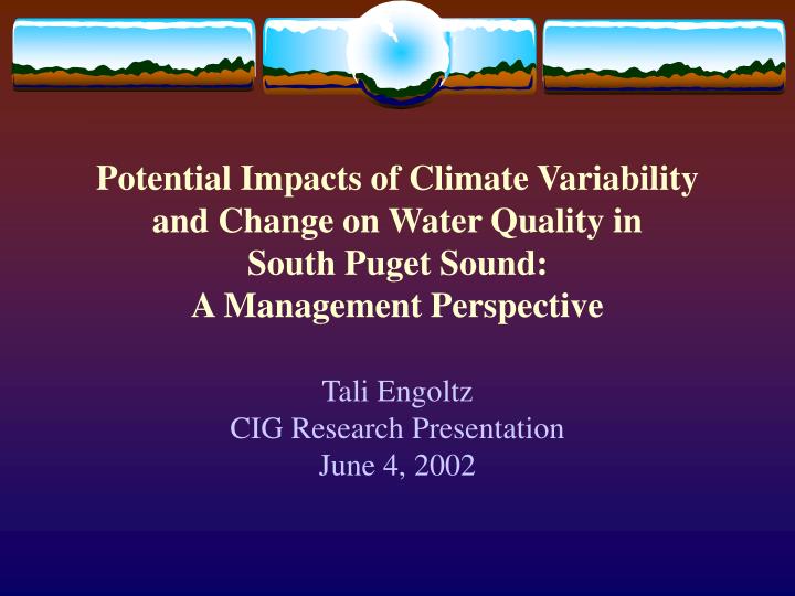 impact of climate variability and chang impact of climate variability and chang