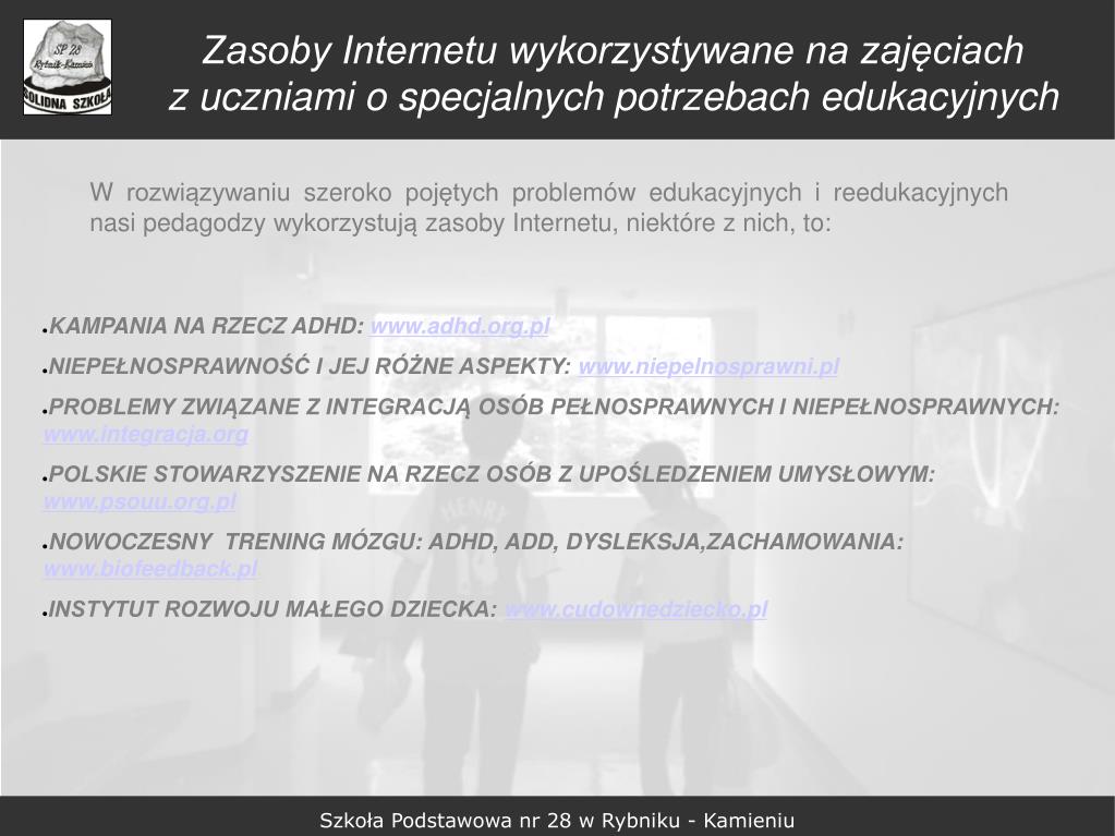 PPT - WDRAŻANIE E-LEARNINGU WYKORZYSTANIE TI W WYRÓWNYWANIU SZANS ...