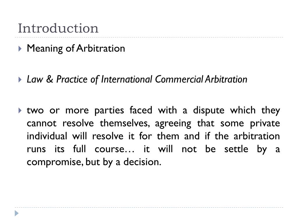 international commercial arbitration thesis
