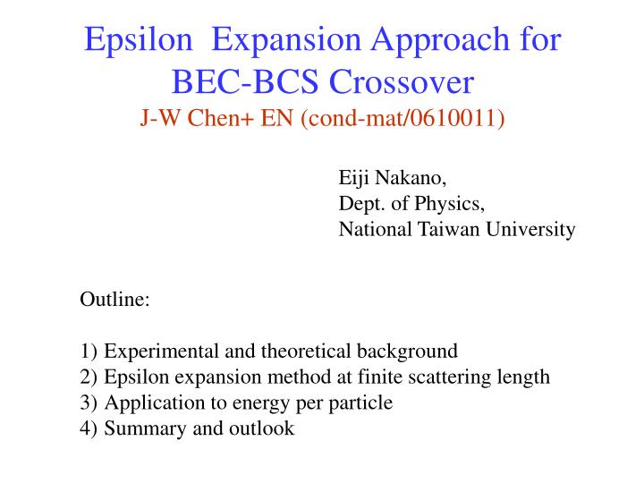 PPT - Eiji Nakano, Dept. of Physics, National Taiwan University ...