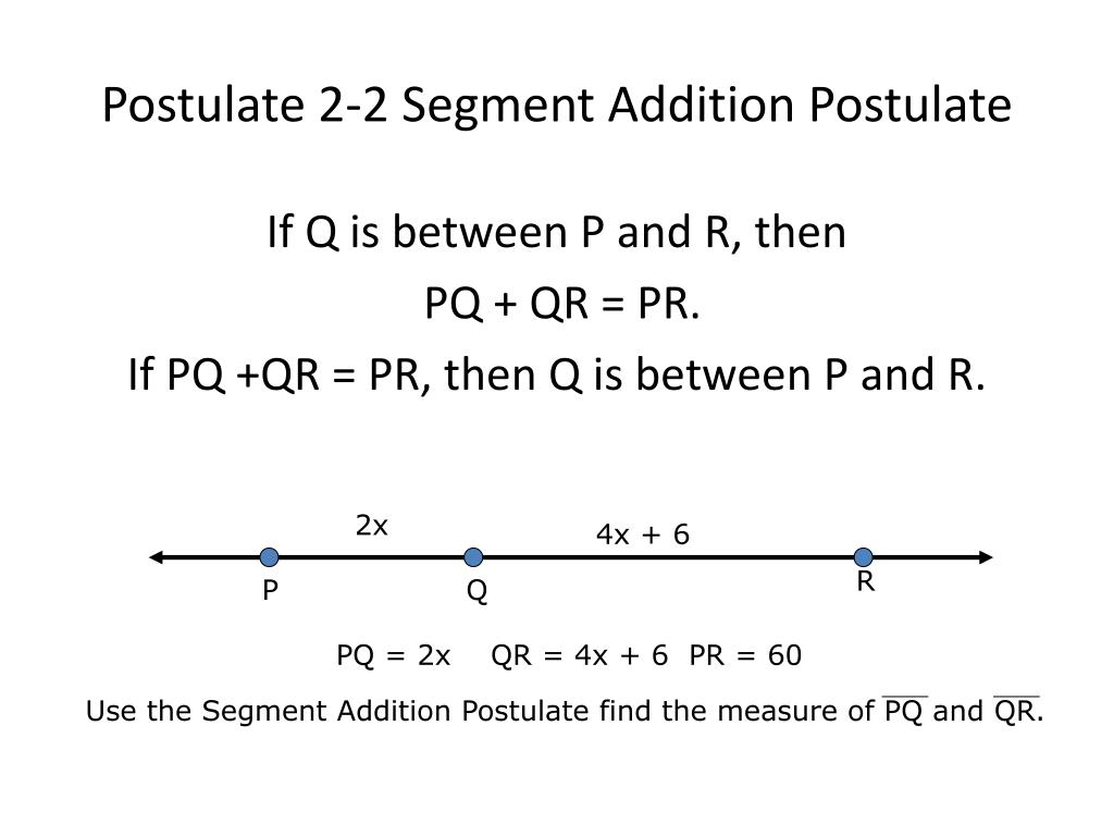 Segment Addition Postulate Worksheets