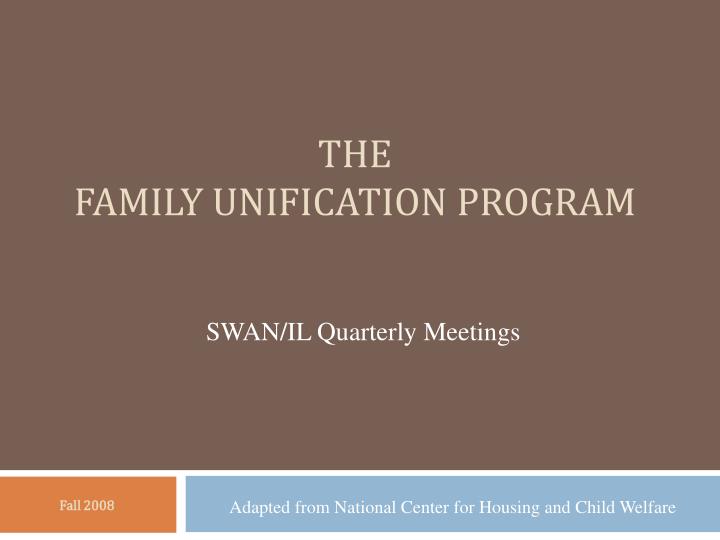 PPT The Family Unification Program PowerPoint Presentation, free
