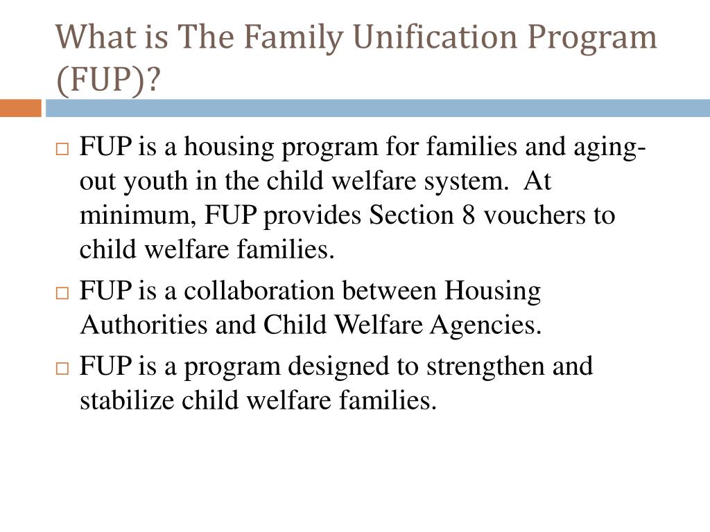 PPT The Family Unification Program PowerPoint Presentation, free