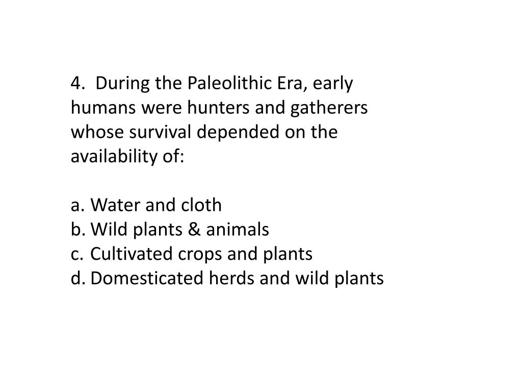 PPT - Human Origins Early Man during the Paleolithic Era (Old Stone Age ...