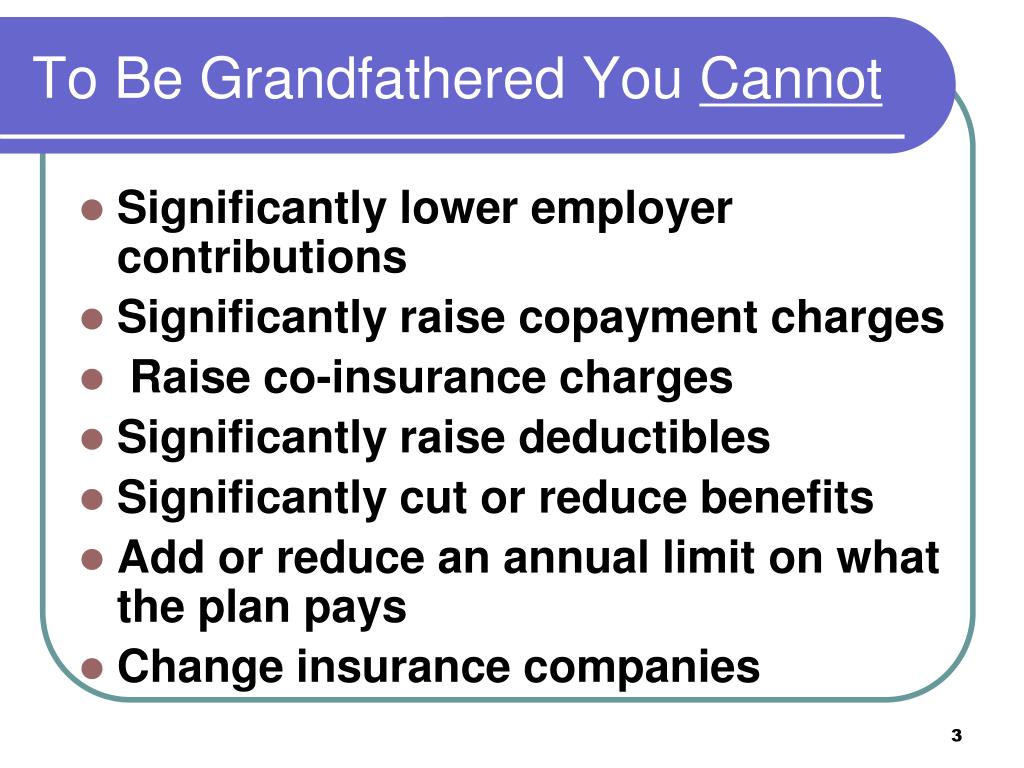 PPT Discussion of New National Health Insurance Law Grandfathered Plans PowerPoint