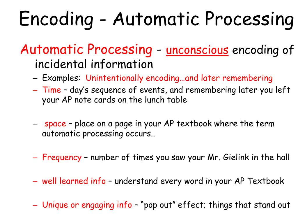 automatic processing