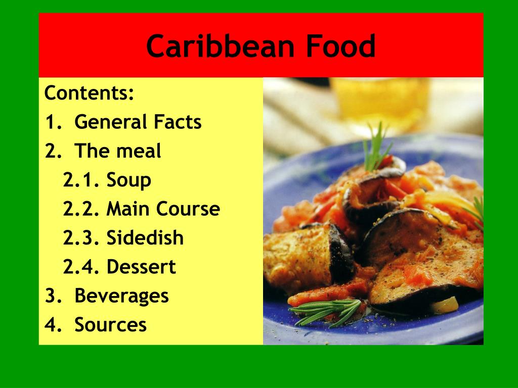 Caribbean Food List