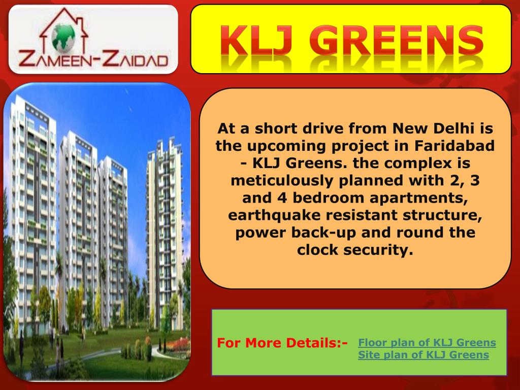 PPT KLJ Greens.KLJ Greens Sector77.KLJ Greens Faridabad. PowerPoint