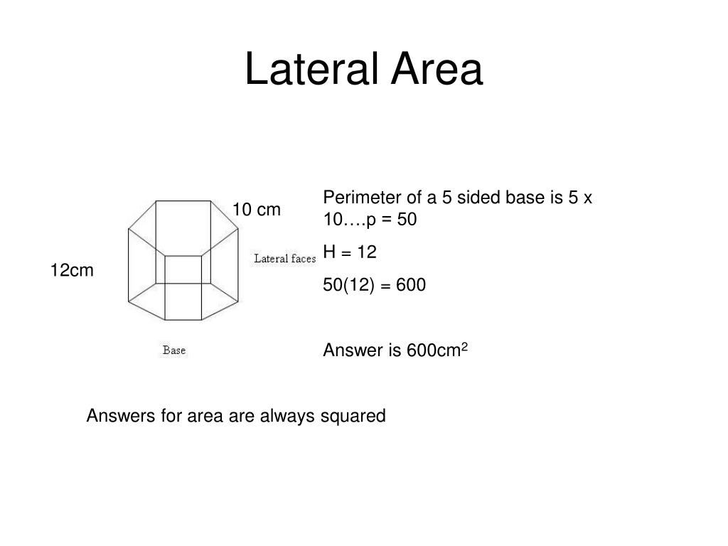 PPT Lateral Area Surface Area And Volume Notes PowerPoint 