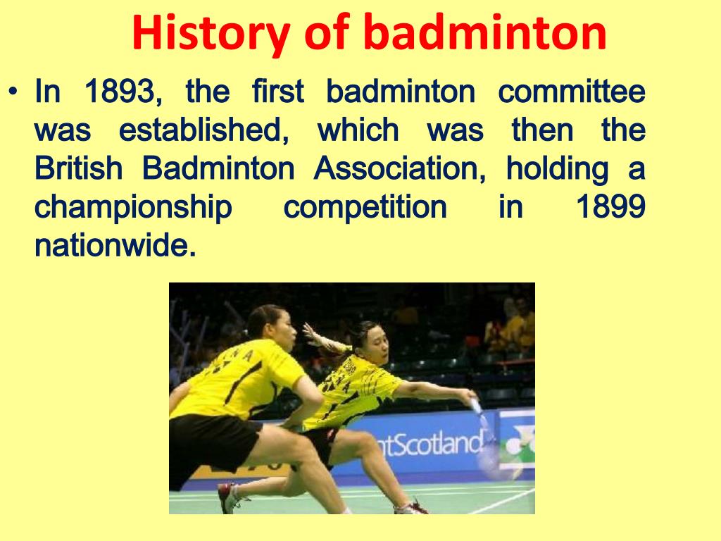 PPT Badminton PowerPoint Presentation Free Download ID 3405792   History Of Badminton2 L 