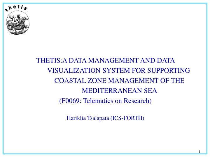 PPT THETISA DATA MANAGEMENT AND DATA VISUALIZATION SYSTEM FOR