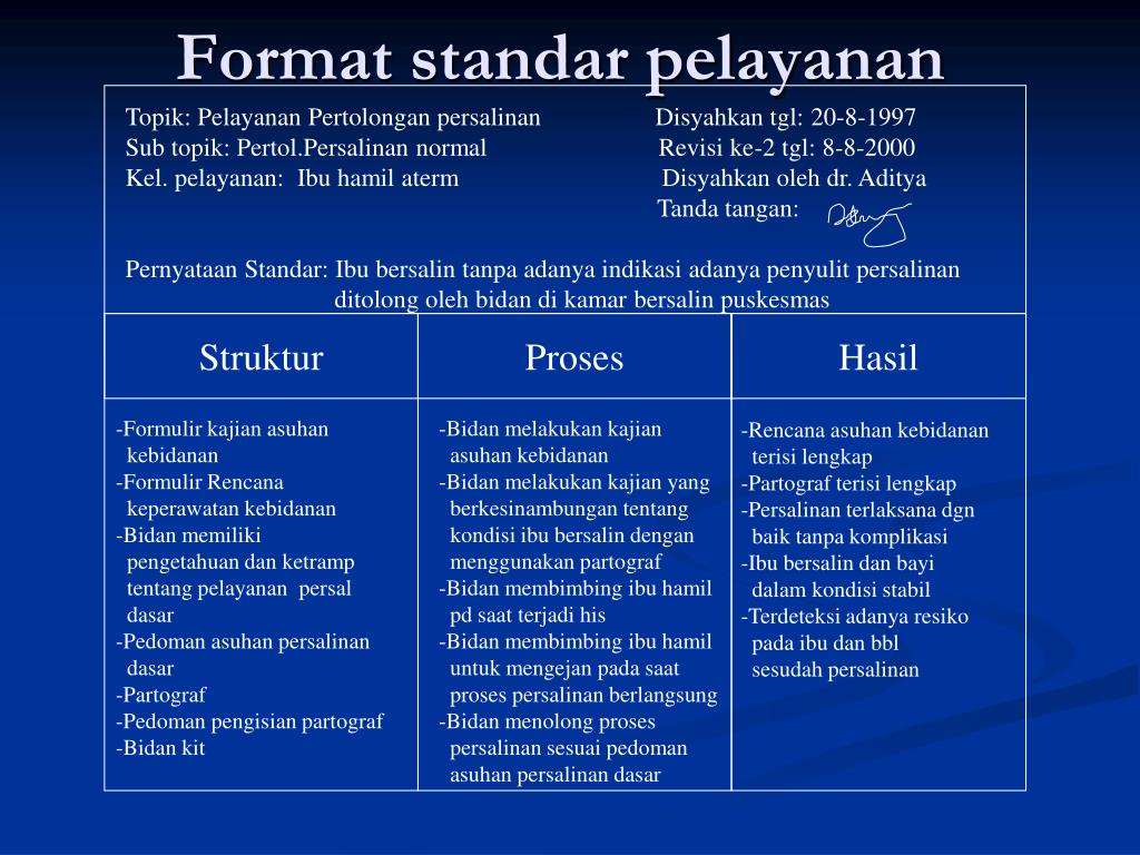 PPT - Penyusunan standar pelayanan pada organisasi pelayanan PowerPoint ...