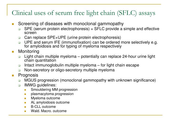 PPT - Clinical Interpretation Of Serum Free Light Chain Assays ...