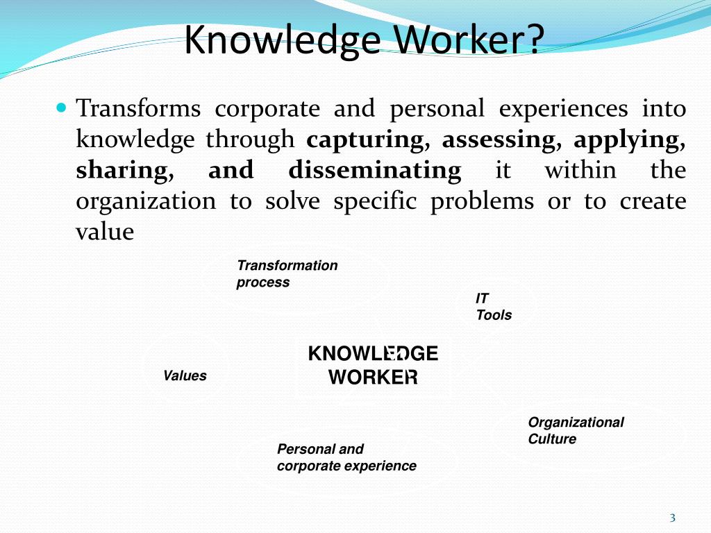 PPT - Knowledge workers PowerPoint Presentation, free download - ID:3408414