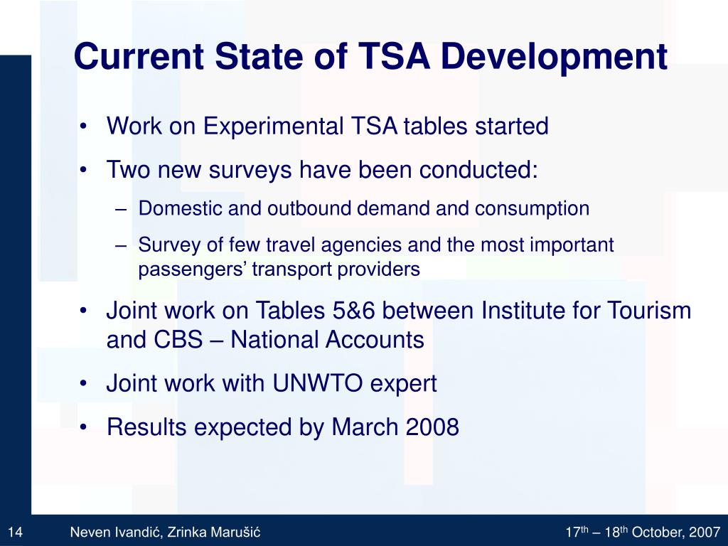 Tsa Development PPT - TSA FOR CROATIA Croatia’s up to date experiences and future plans ...