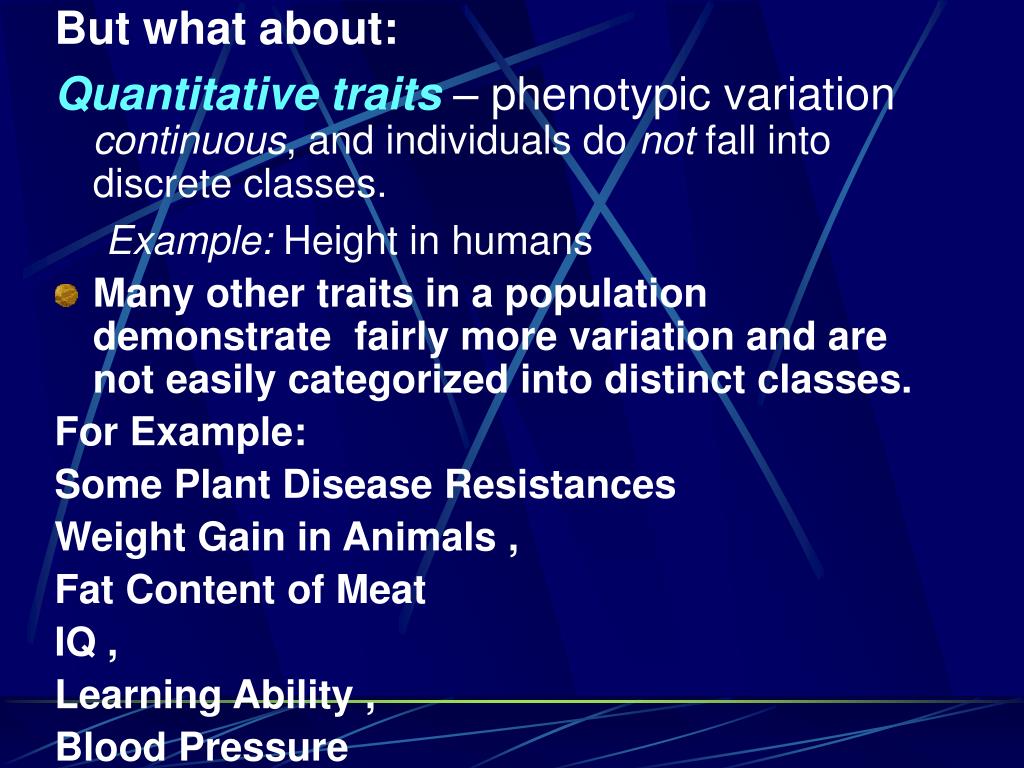 PPT - Chapter 6 Quantitative Genetics 数量 ( 性状 ) 遗传 PowerPoint Presentation  - ID:3409438