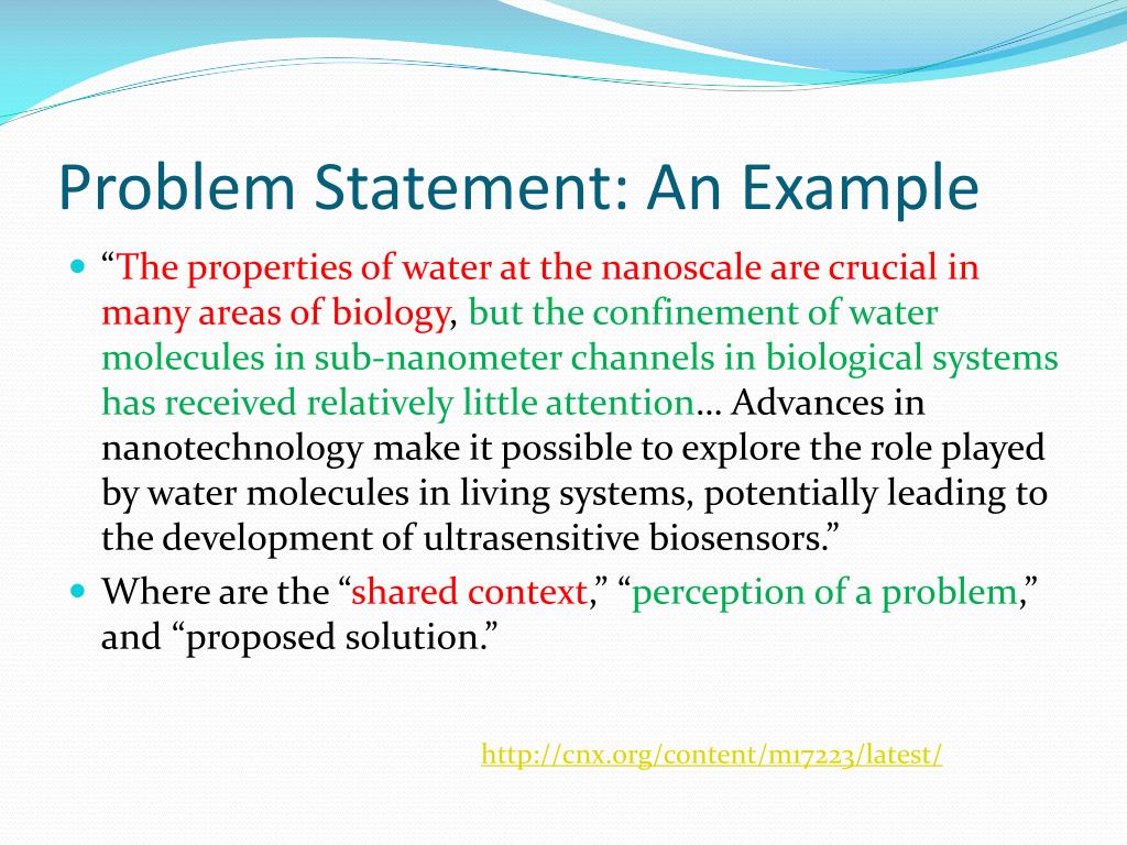 what is a problem statement in education