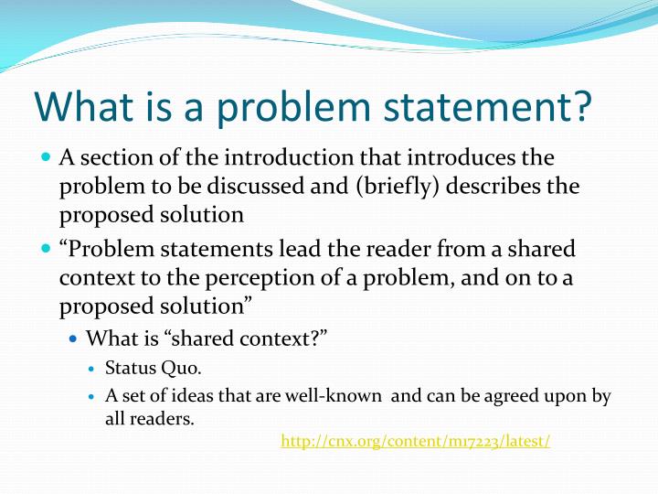 what is statement of the problem in research ppt